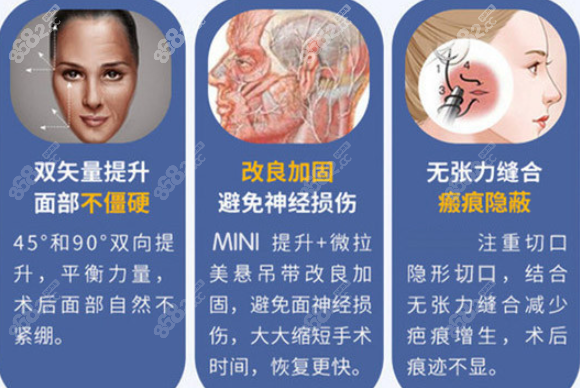 mini隐痕拉皮提升术的技术优势