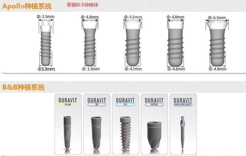 莱顿BLB种植体：4000元起/颗