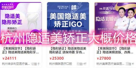 杭州隐适美价格参考