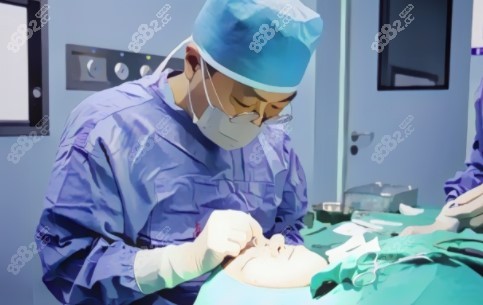 南京友谊整形医院金东勋院长做双眼皮手术中