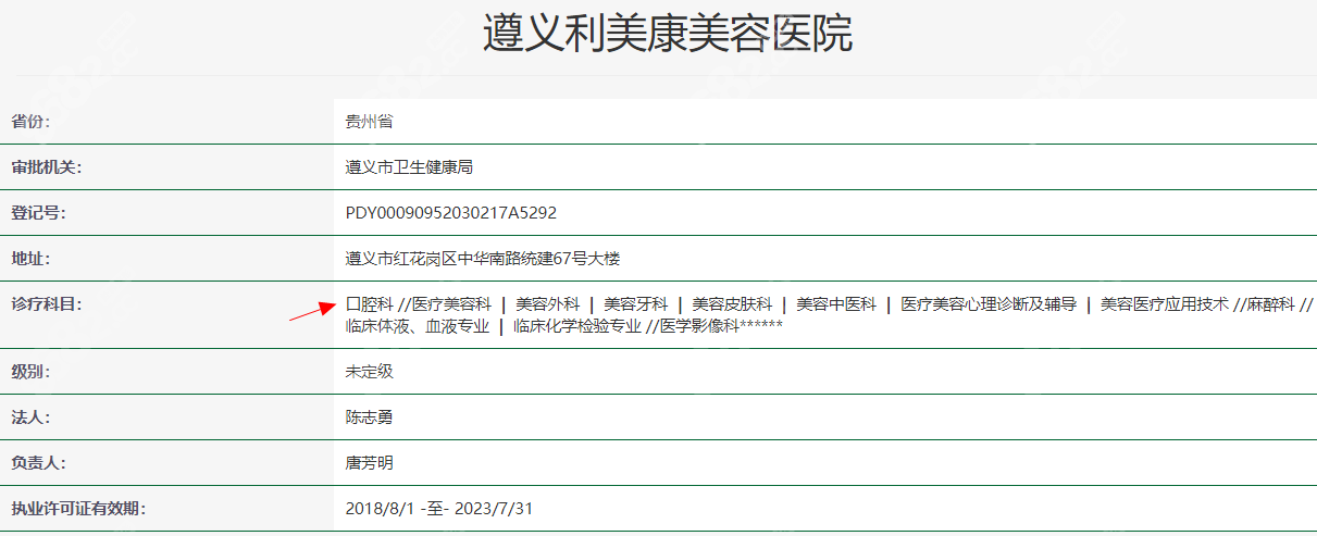 遵义利美康整形口腔医院