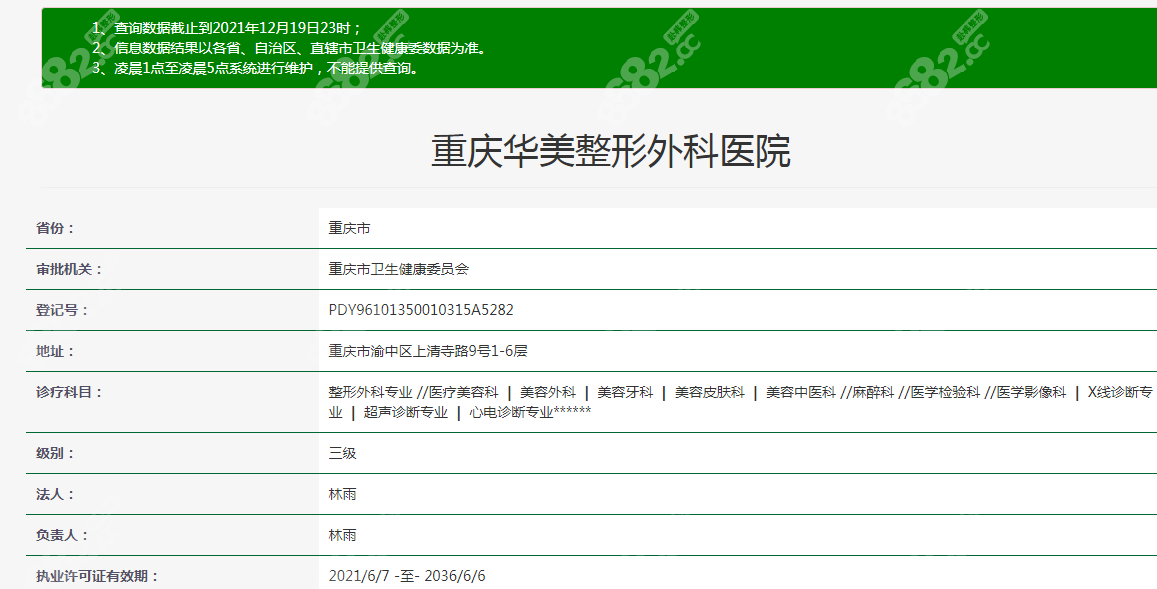 重庆华美整形医院资质