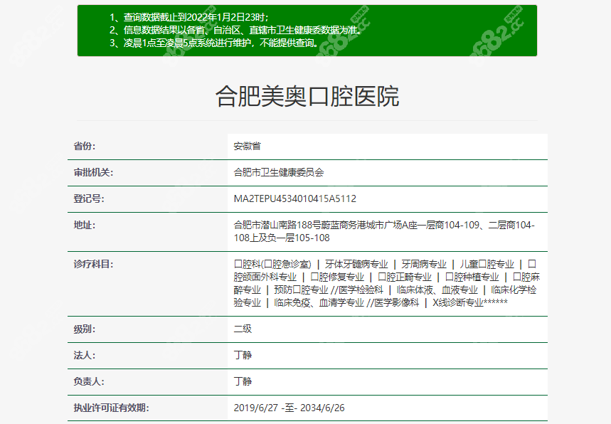 合肥美奥口腔不仅正规还是二级口腔医院哦