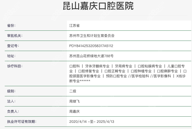 昆山嘉庆口腔医院正规吗？