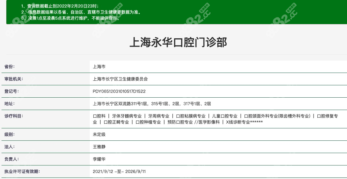 口腔门诊部资质图