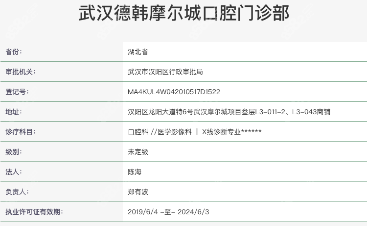 武汉德韩口腔正规靠谱吗？