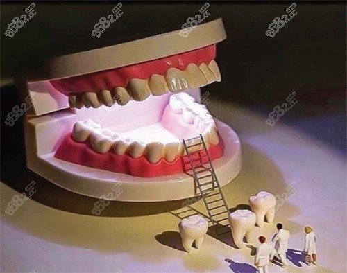 牙齿矫正卡通图