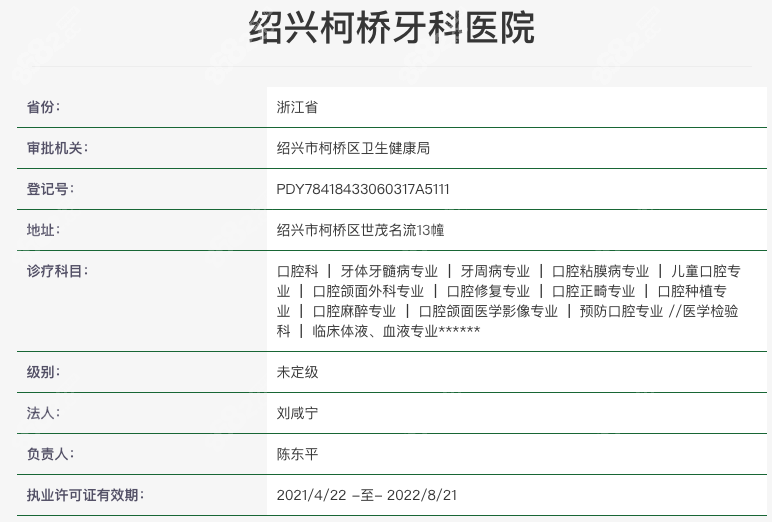 绍兴柯桥牙科医院正规靠谱吗？