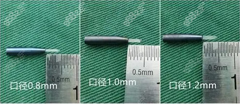 宝石刀的口径在1.0--1.5mm之间