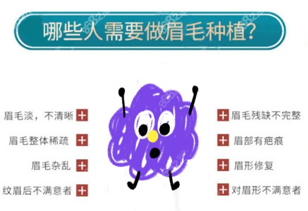 有这些问题的眉毛，都可以通过种植眉来解决