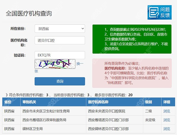 西安诺贝尔口腔医院资质