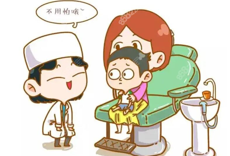 儿童看牙图片
