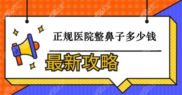 正规医院整鼻子大概多少钱