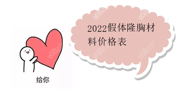 2022假体隆胸材料价格表