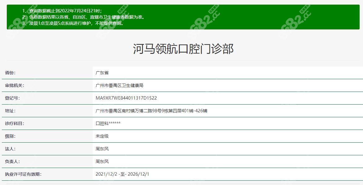 深圳河马看牙口腔诊所资质