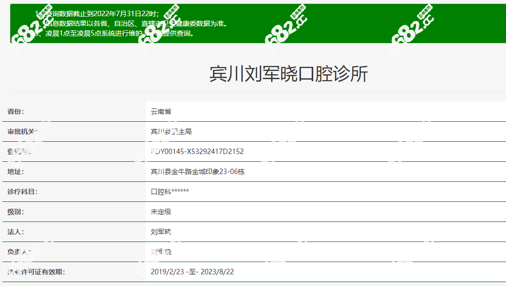 云南大理<!--<i data=20240705-sp></i>-->晓口腔诊所资质