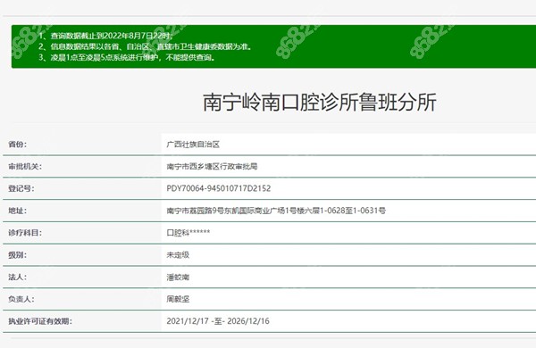 南宁岭南口腔诊所鲁班分所