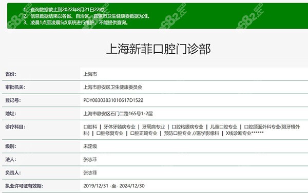 上海新菲口腔资质