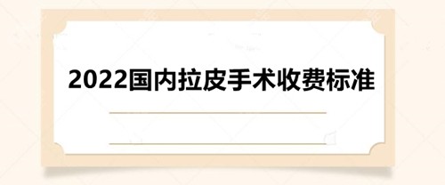 2022国内拉皮手术收费标准