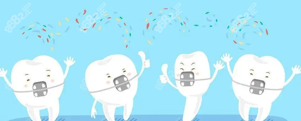 牙齿矫正示意图