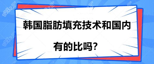 韩国脂肪填充技术和国内有的比吗？