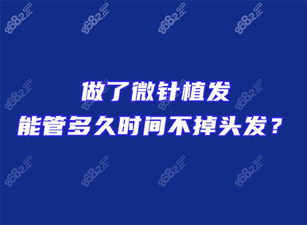 做了微针植发能管多久时间不掉头发？