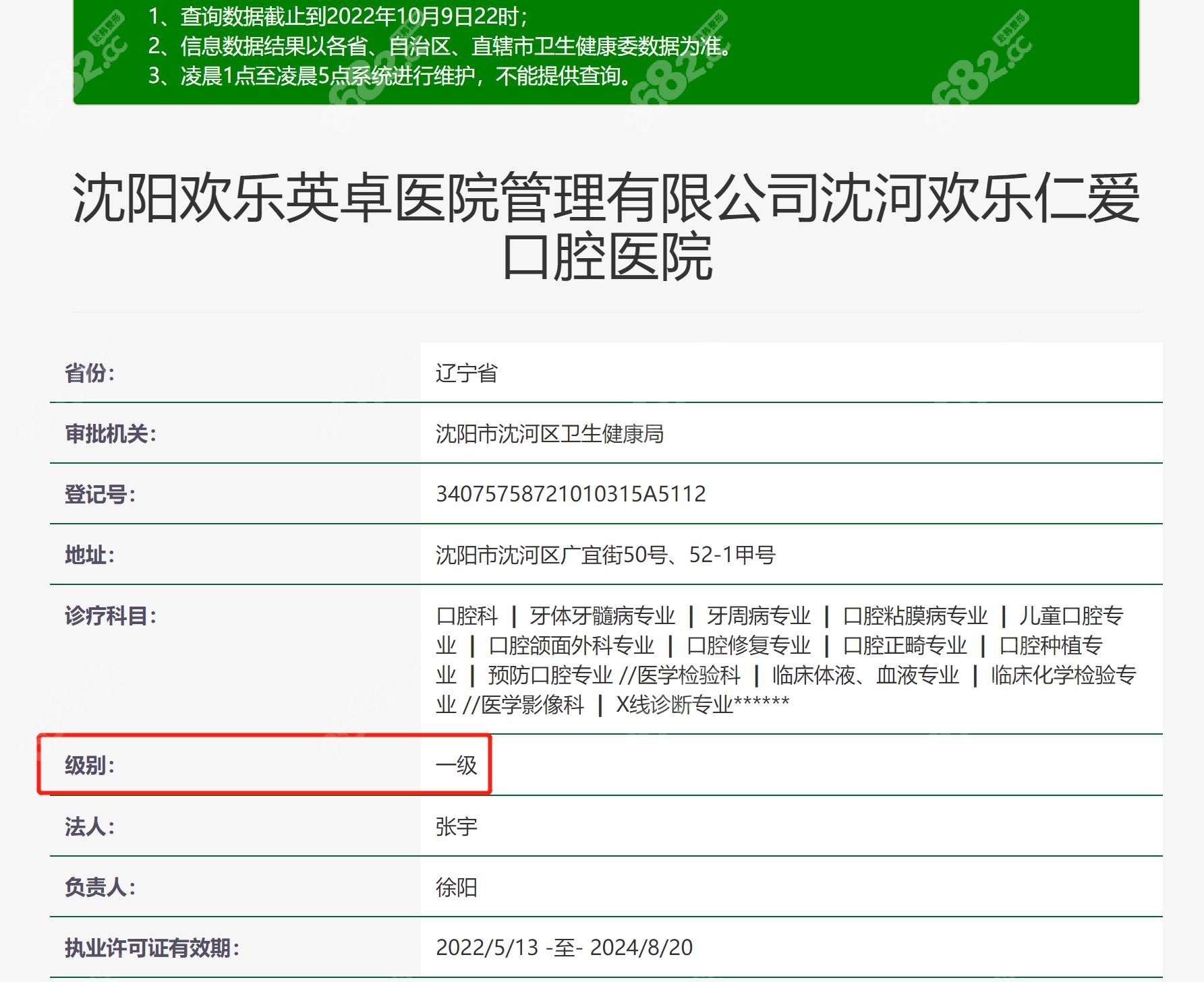 欢乐口腔资质信息
