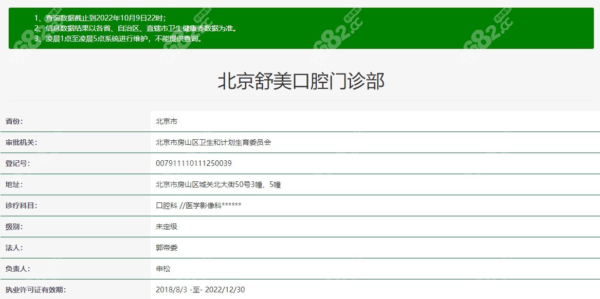 北京舒美口腔门诊部是正规医院