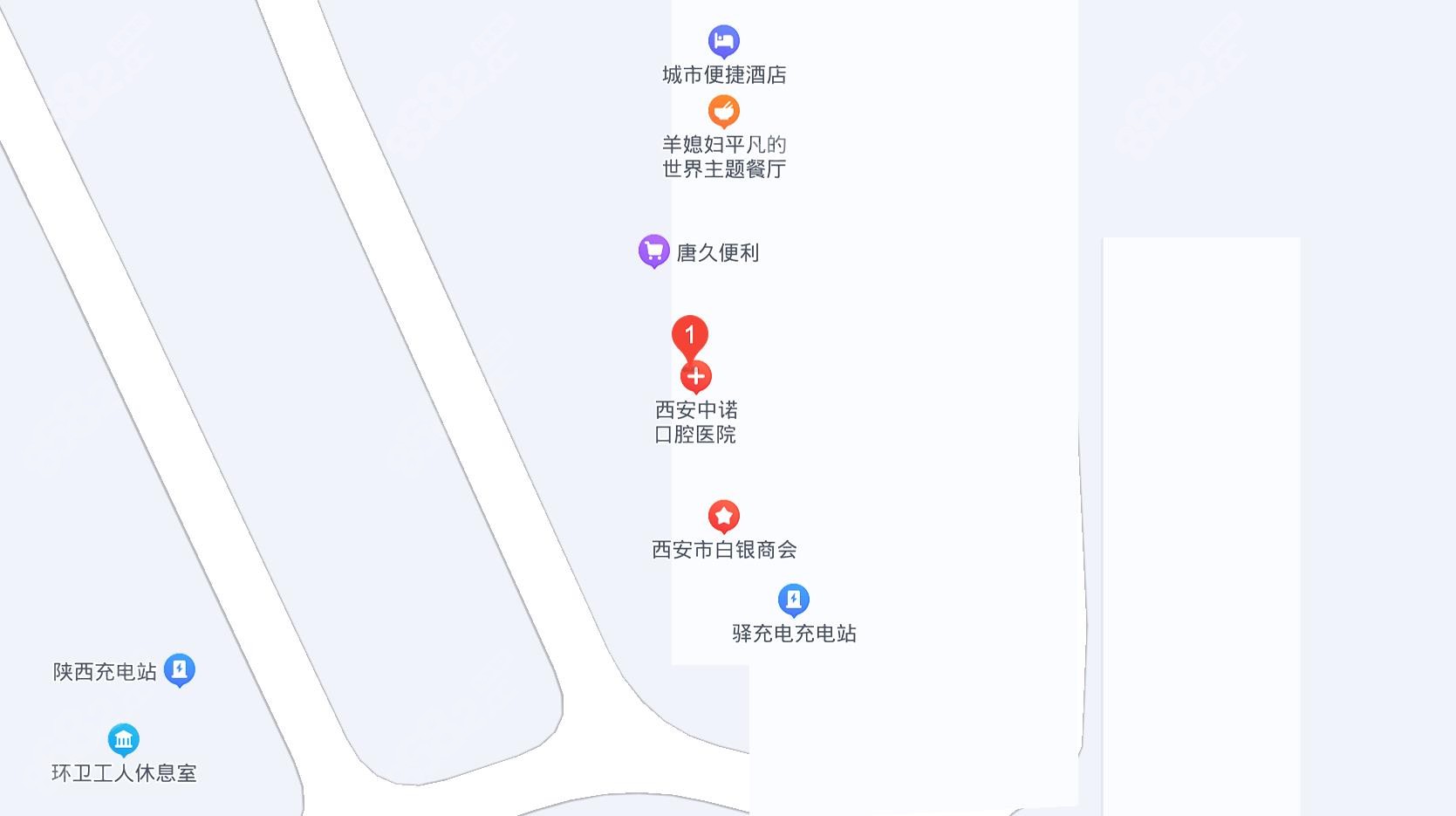 西安中诺口腔地图