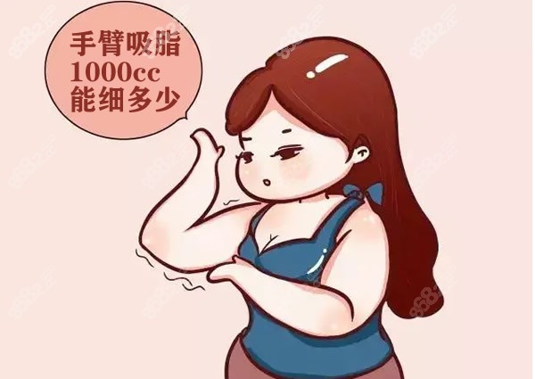 手臂吸脂1000cc能细多少