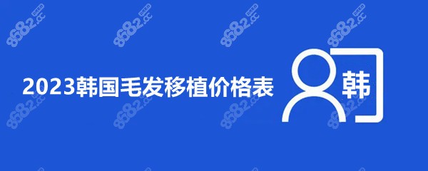 2023韩国毛发移植价格表