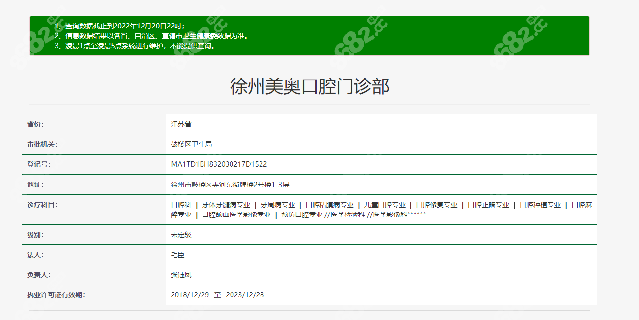 徐州美奥口腔门诊部资质
