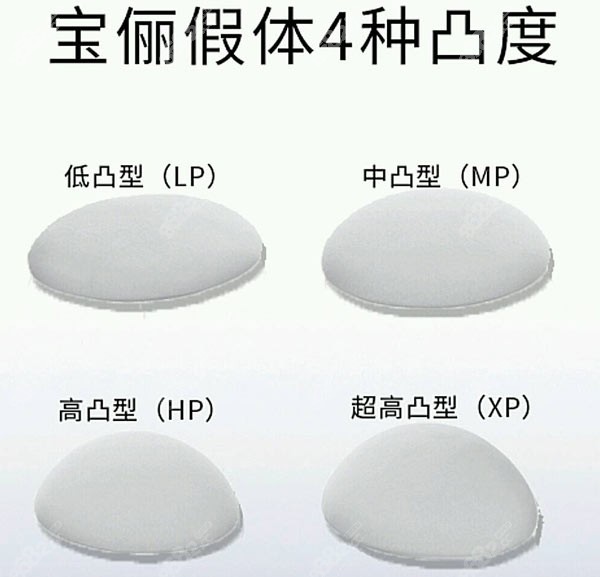 不同凸度的宝俪假体