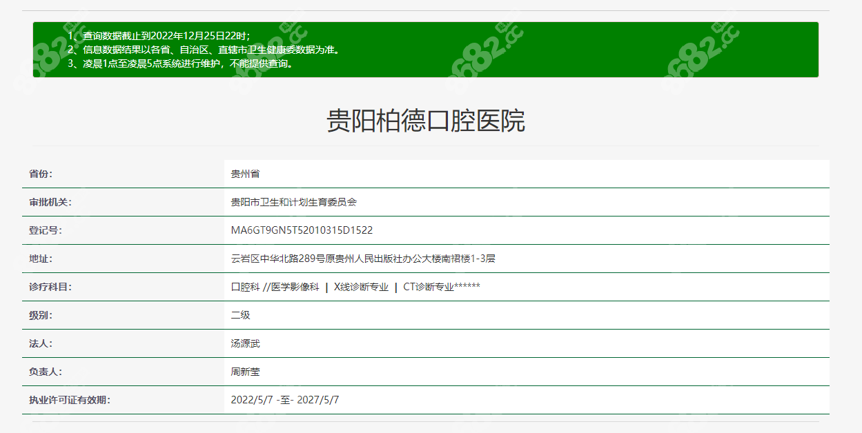 贵阳柏德口腔医院资质8682