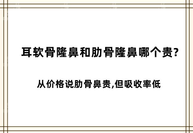 耳软骨隆鼻和肋骨隆鼻哪个贵