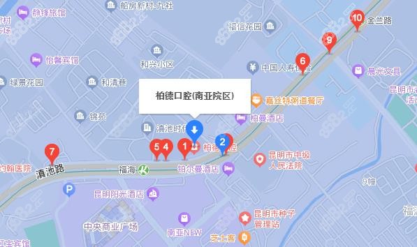 昆明柏德口腔南亚院区乘车路线