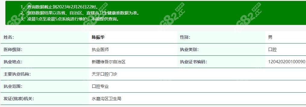 新疆陈振华医生资质