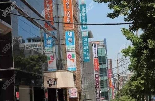 韩国整形医院街道示意图