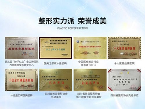 成都美容整形醫(yī)院榮譽資質(zhì)