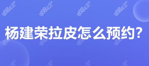 杨建荣拉皮预约方式