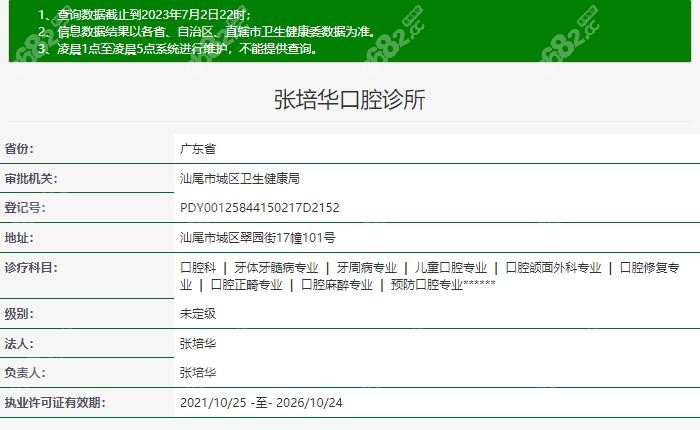汕尾张培华口腔诊所怎么样