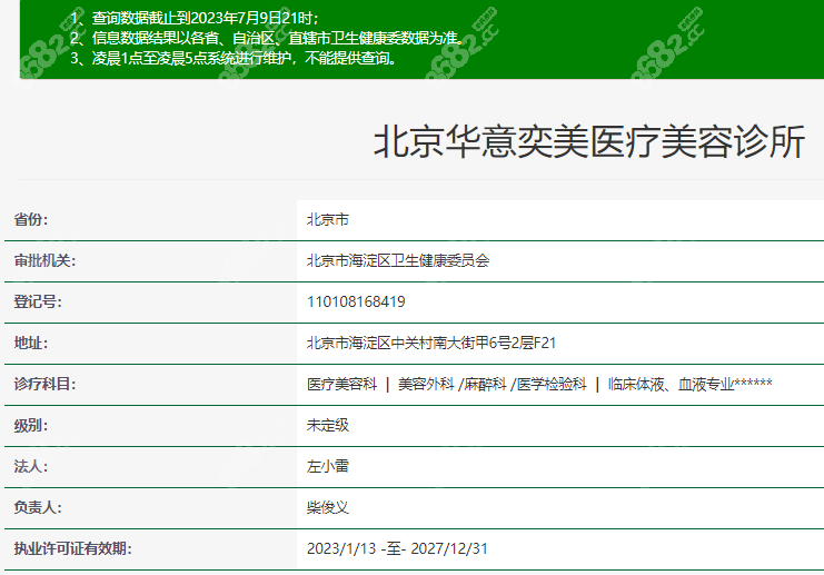 北京華意整形醫(yī)院資質 北京華意整形醫(yī)院資質