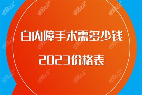 白内障手术需多少钱2023价格表