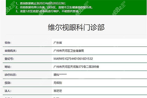 广州维尔视眼科资质正规