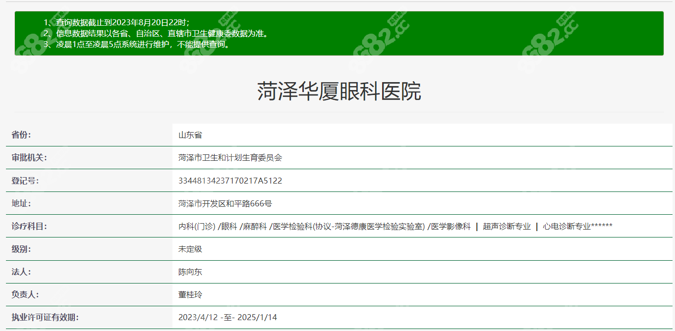 菏泽华厦眼科医院是正规医院吗？