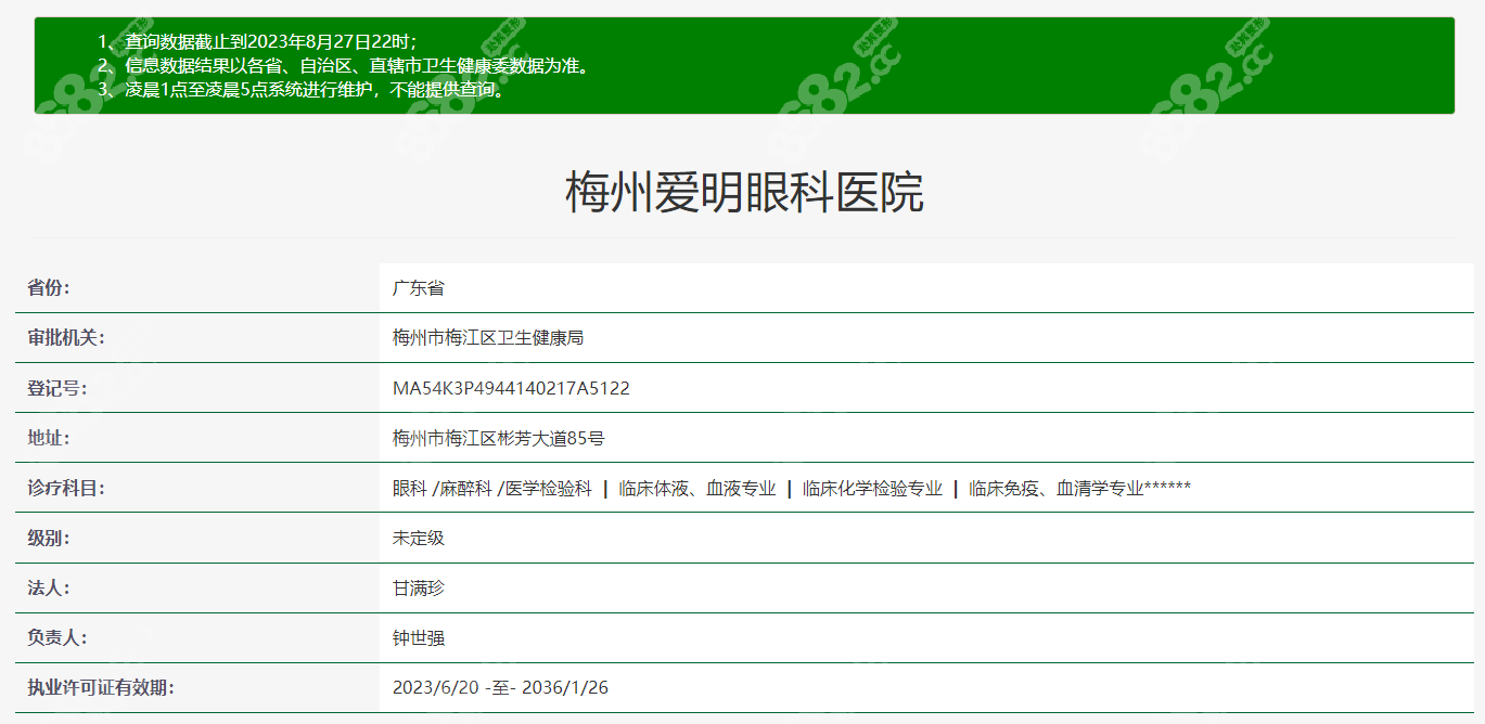 梅州爱明眼科是正规医院吗？是的