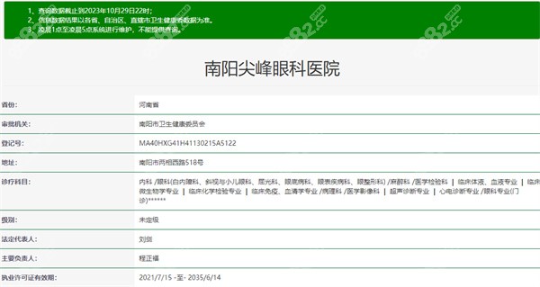 南阳尖峰眼科医院简介