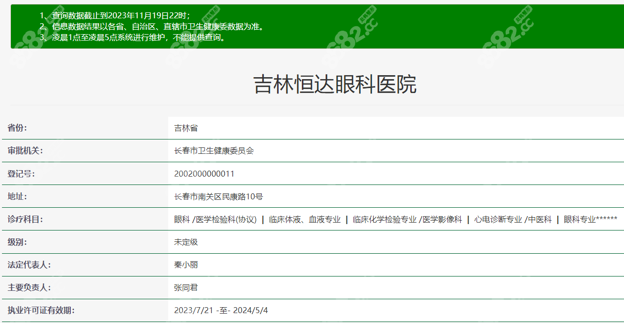 长春恒达眼科医院资质正规 8682.cc