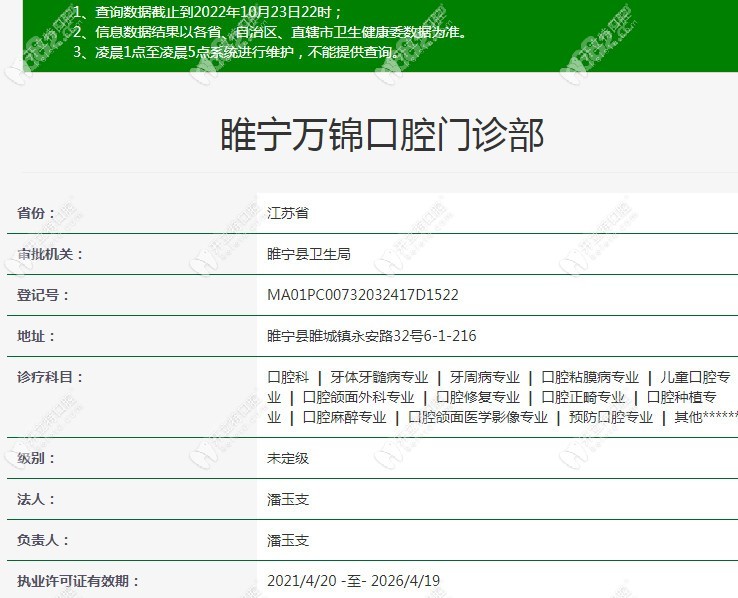 徐州睢宁万锦口腔门诊部