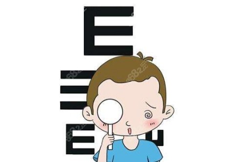 眼睛近视卡通图